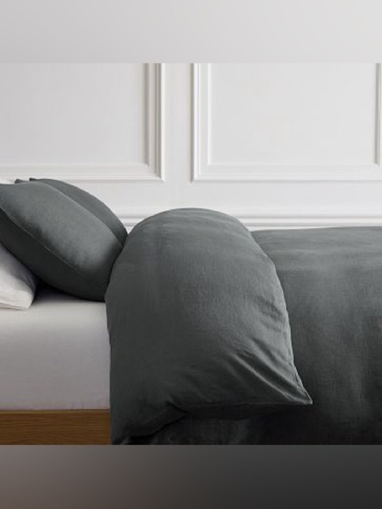 West Elm Other - EUC West Elm Charcoal Gray Cotton Duvet Cover  - Full/Queen